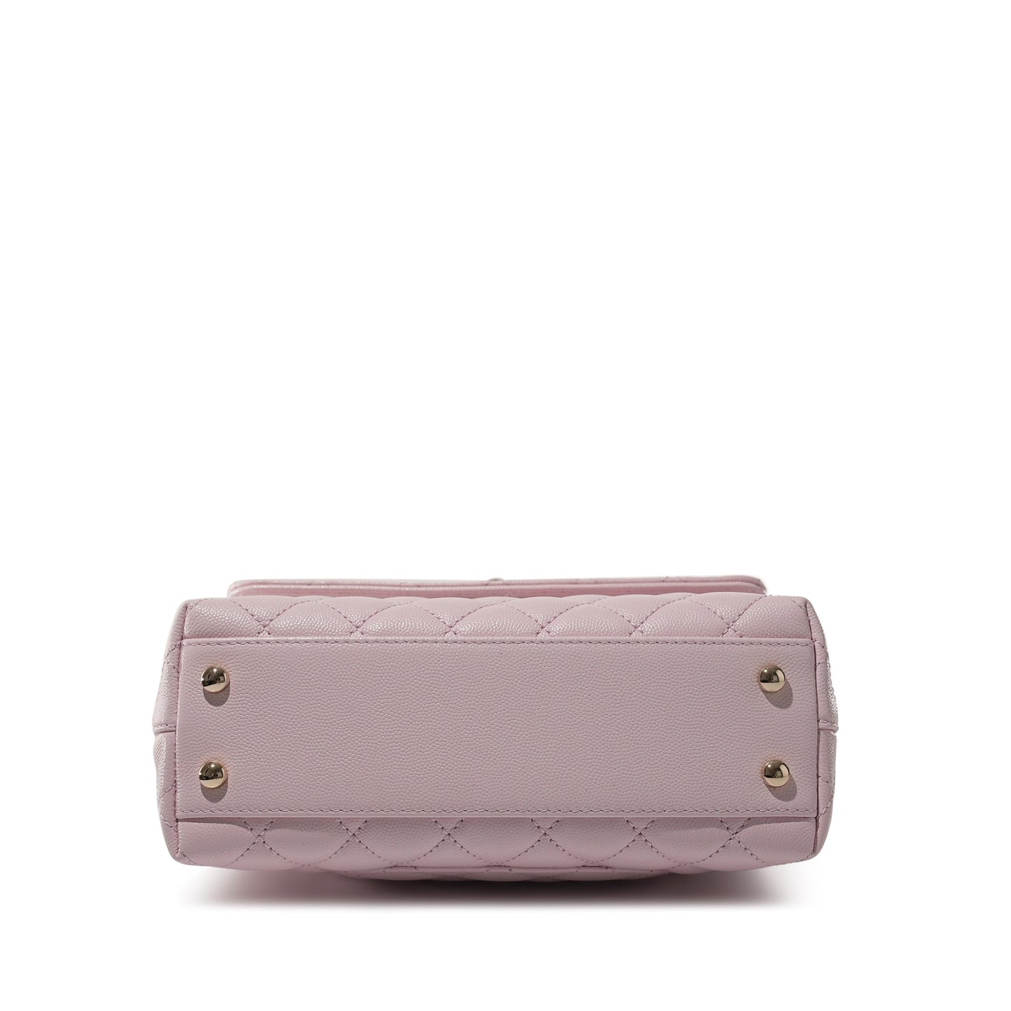 CHANEL  Caviar Quilted Small Coco Handle Flap Light Pink