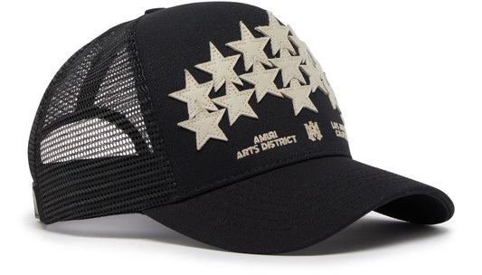 AMIRI Leather Star trucker cap