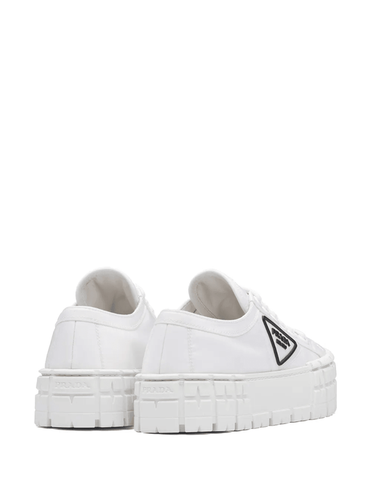 Prada Double Wheel white low-top sneakers