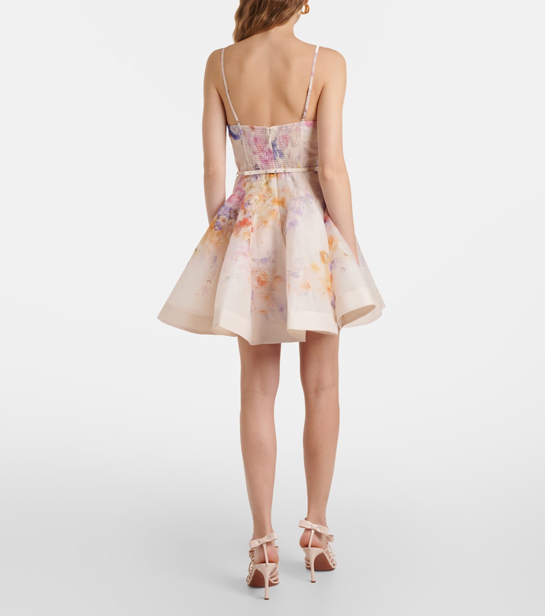 ZIMMERMANN Crush Twist floral linen and silk minidress