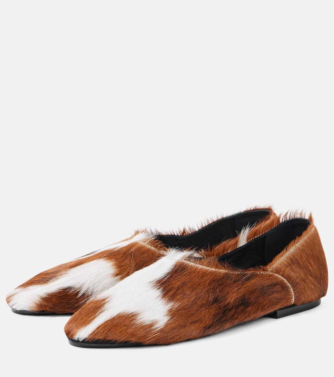 JIL SANDER Calf hair slip-on shoes