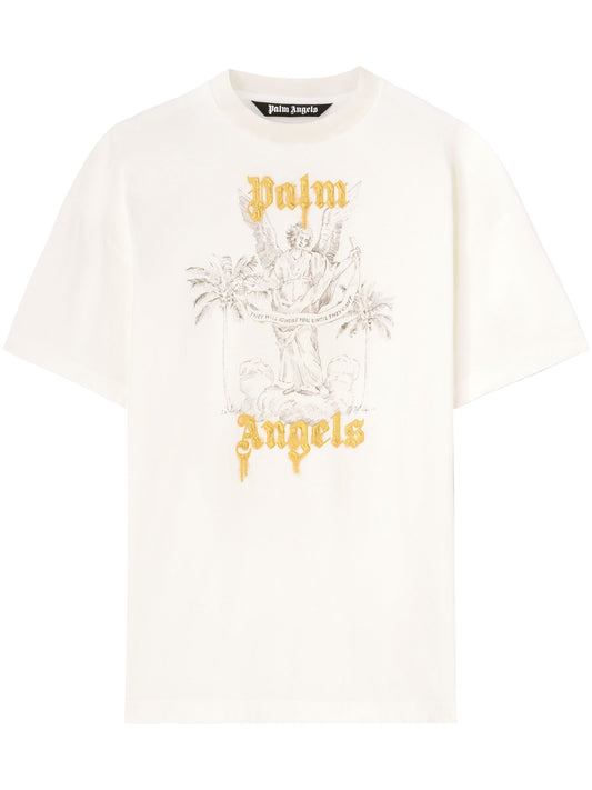 Palm Angels logo-print cotton T-shirt