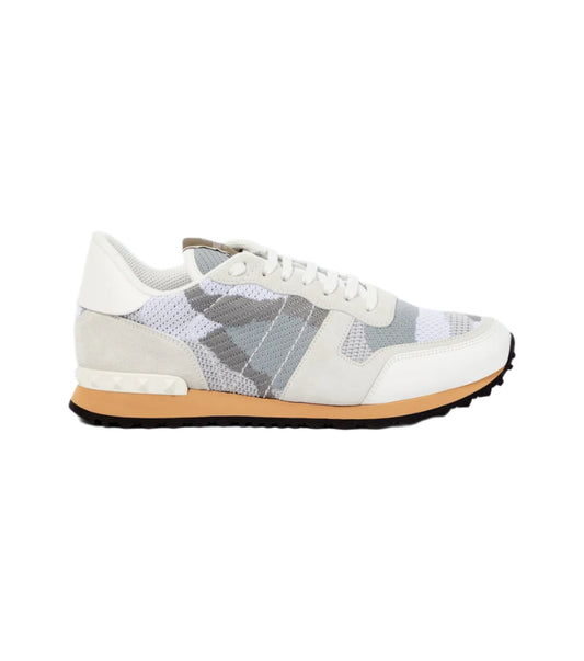 Valentino Garavani Rockrunner leather-trimmed sneakers