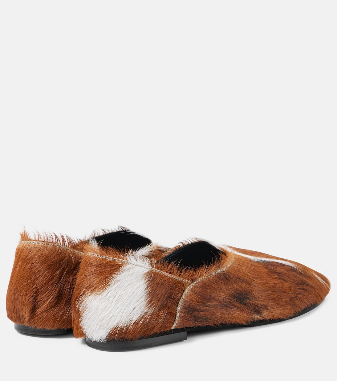 JIL SANDER Calf hair slip-on shoes