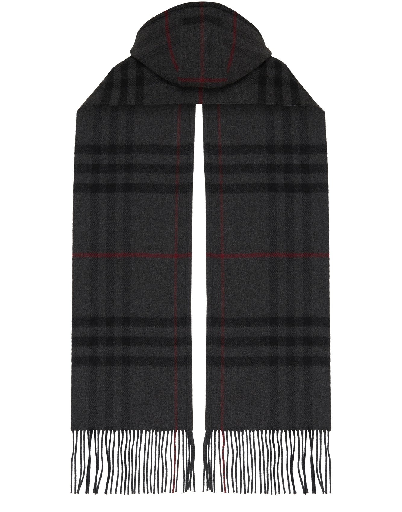 BURBERRY Checked scarf with hood