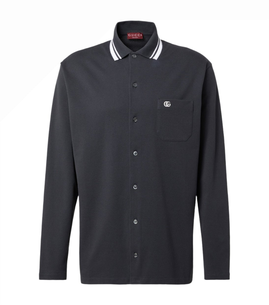 Gucci GG embroidered cotton-blend polo shirt