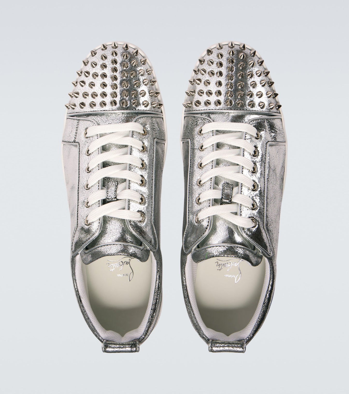 Christian Louboutin Louis Junior metallic leather sneakers