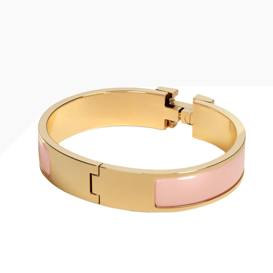 Hermès Rose Candeur Clic H bracelet