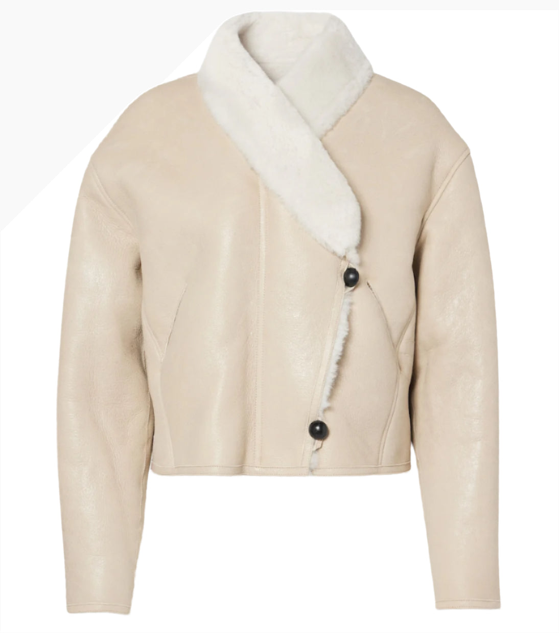 ISABEL MARANT Eriana shearling-trimmed leather jacket