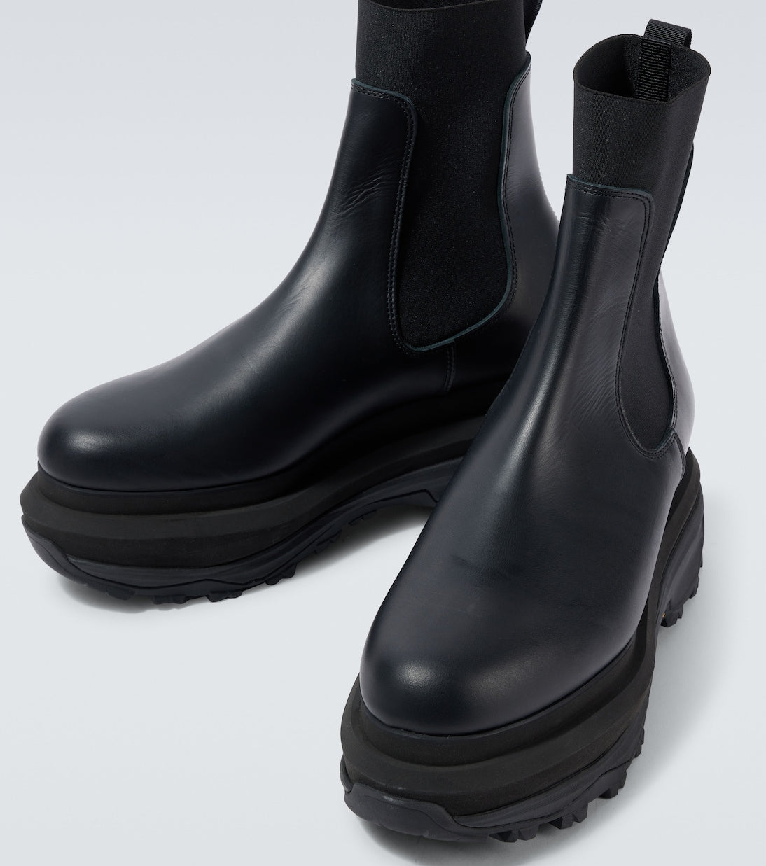 Sacai Leather Chelsea boots