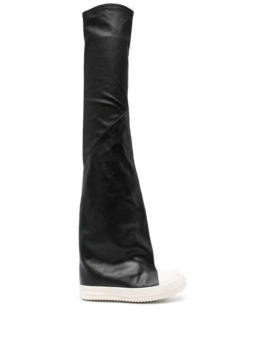 Rick Owens 30mm contrast-toe thigh-high boots