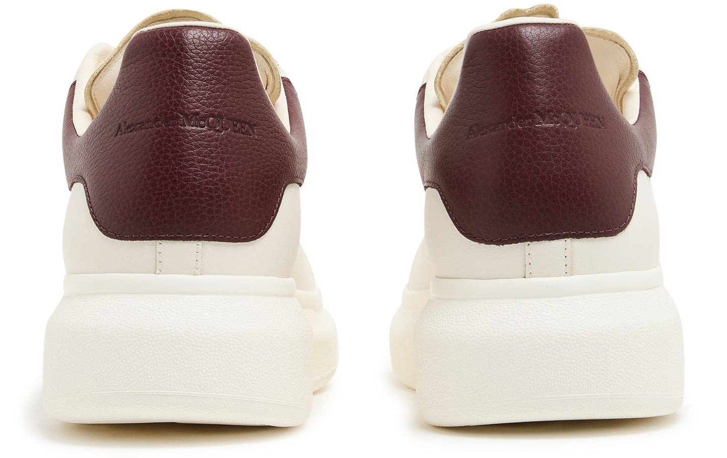 ALEXANDER MCQUEEN Oversized sneakers off white bordeaux