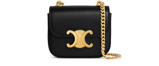 CELINE Mini Chain Claude In Shiny Calfskin Cross-body and shoulder bag