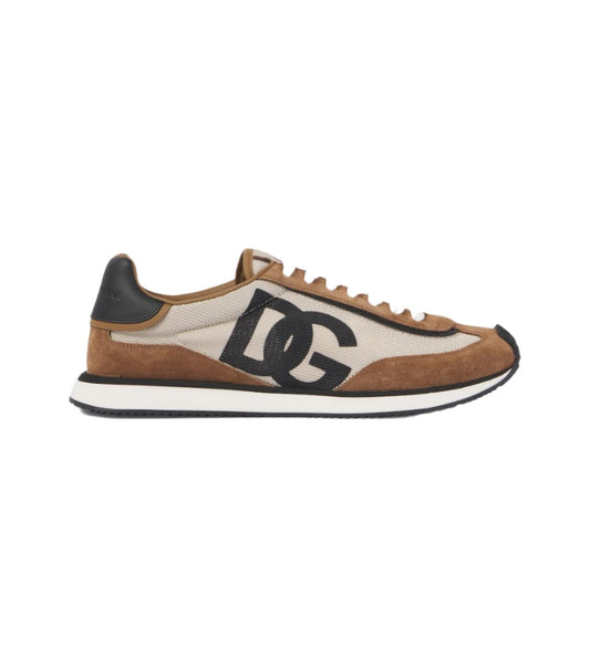 Dolce&Gabbana DG Cushion suede-trimmed sneakers