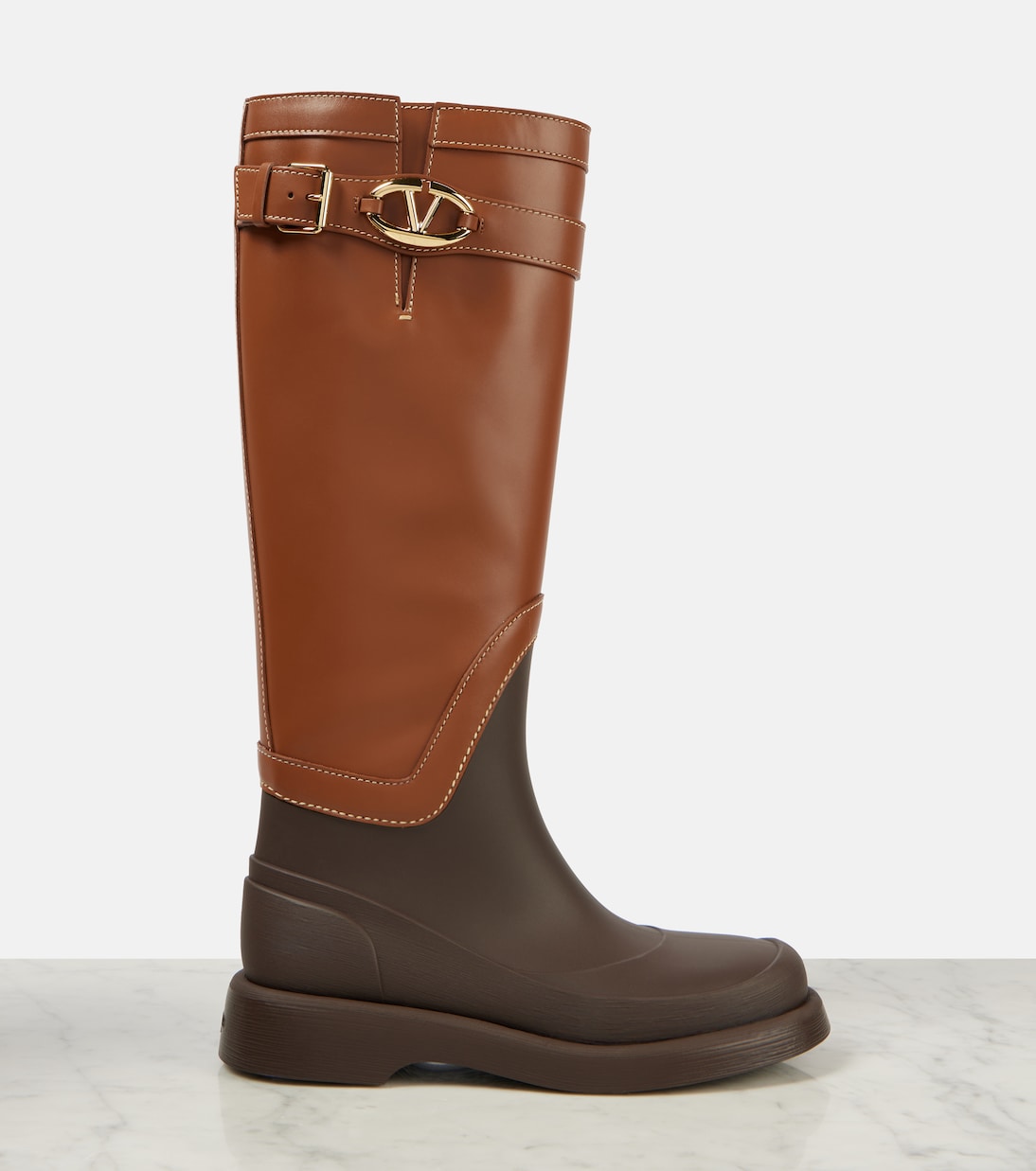 VALENTINO GARAVANI VLogo Bold leather knee-high boots