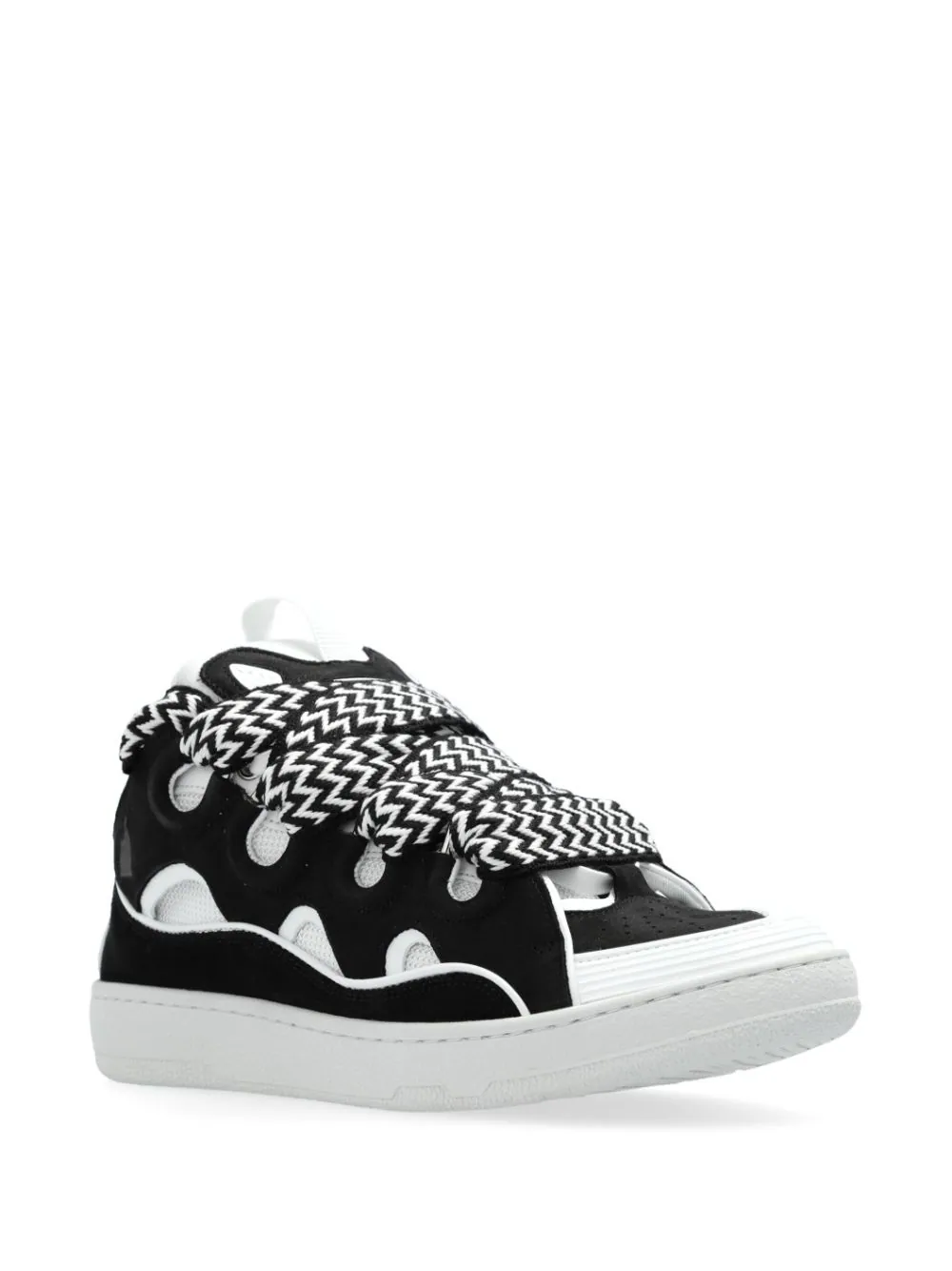 Lanvin Curb panelled sneakers