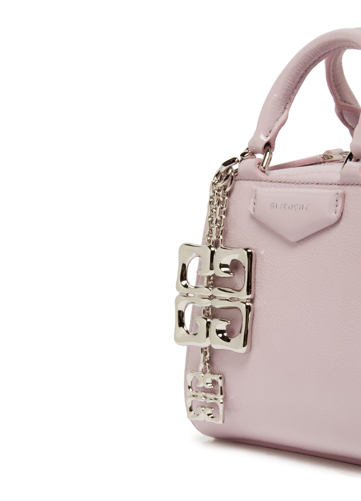 GIVENCHY Nano Antigona Cube bag in patent leather with charm