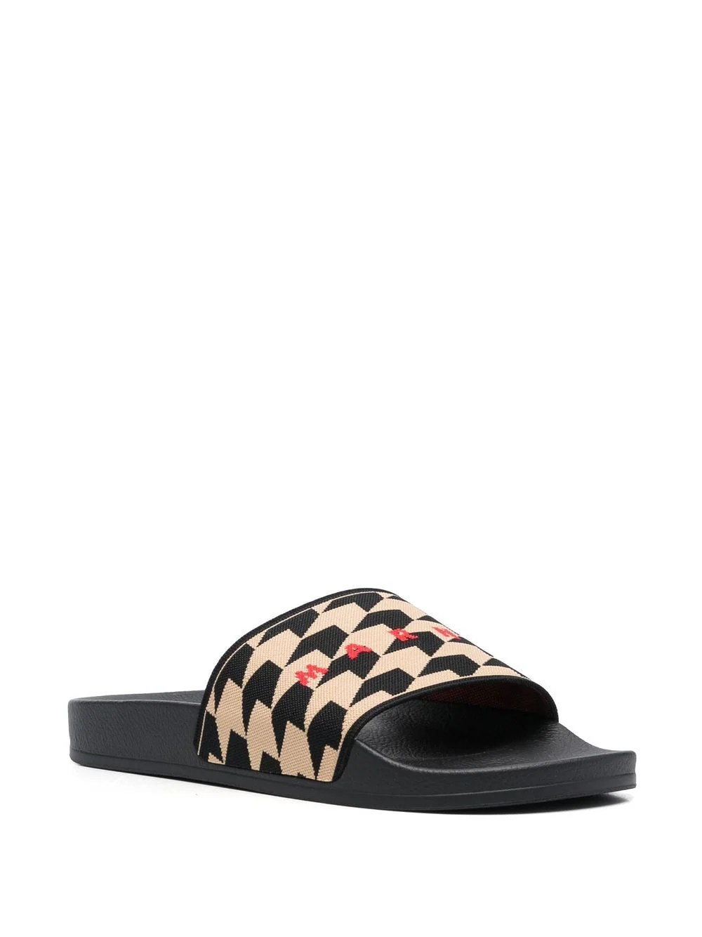 Marni chanclas planas con logo en jacquard