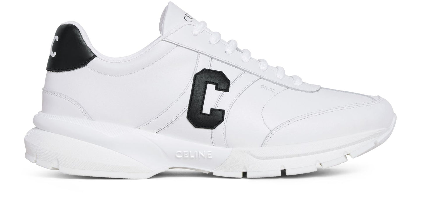 CELINE Cr-02 low lace-up sneaker in calfskin