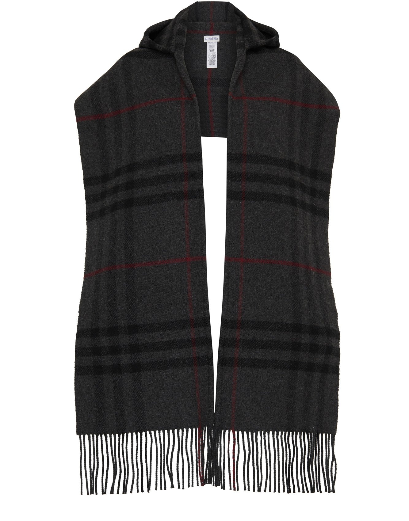 BURBERRY Checked scarf with hood