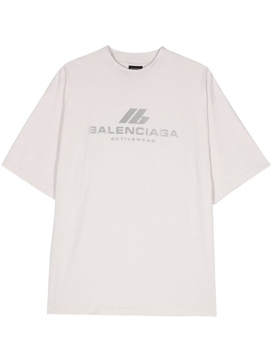 Balenciaga reflective-logo cotton T-shirt