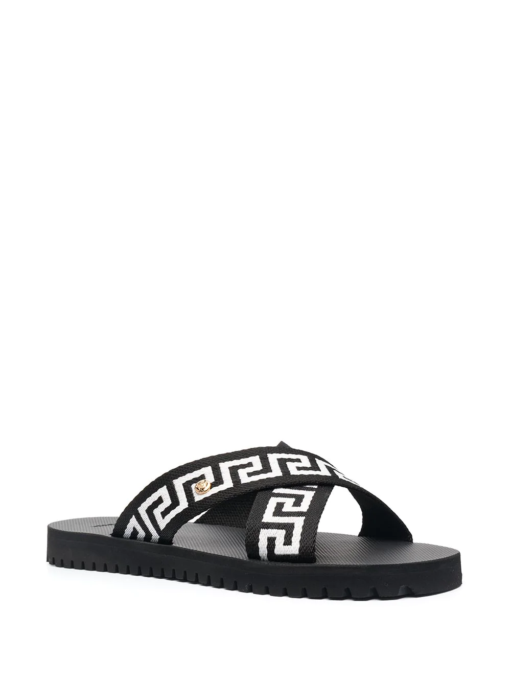 Versace sandalias con motivo Greca y tiras cruzadas