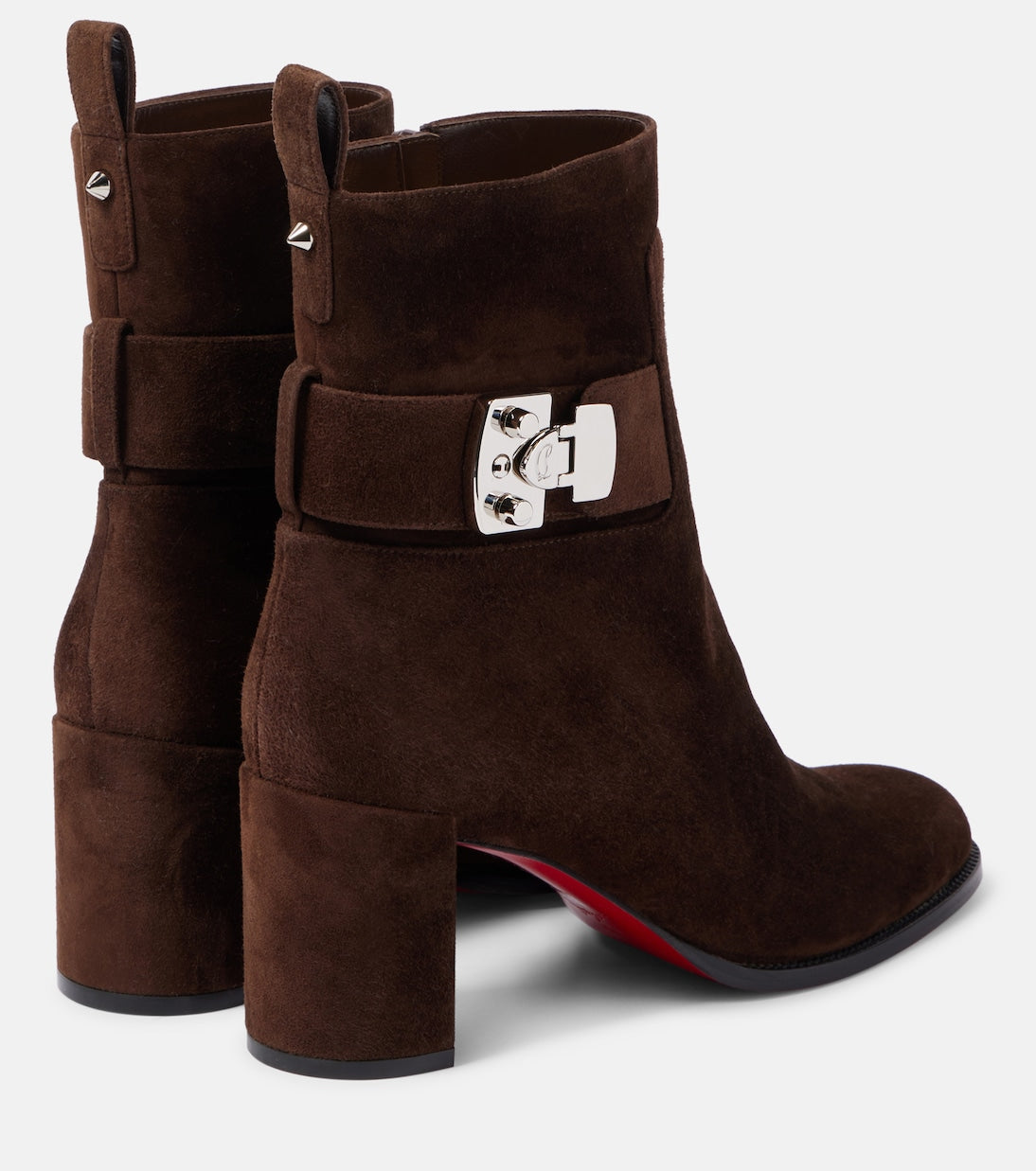 Christian Louboutin Booty Lock 70 suede ankle boots