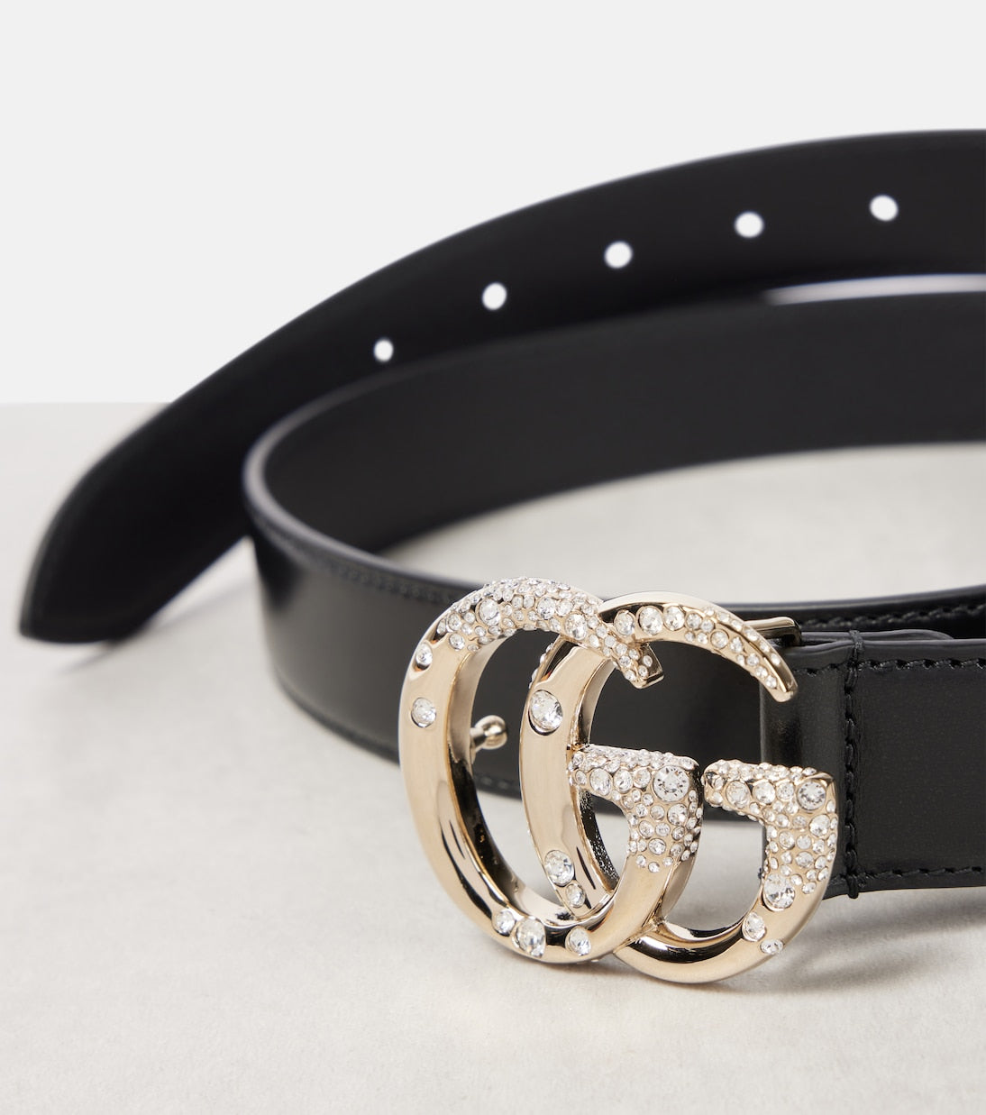 GUCCI Double G embellished leather belt