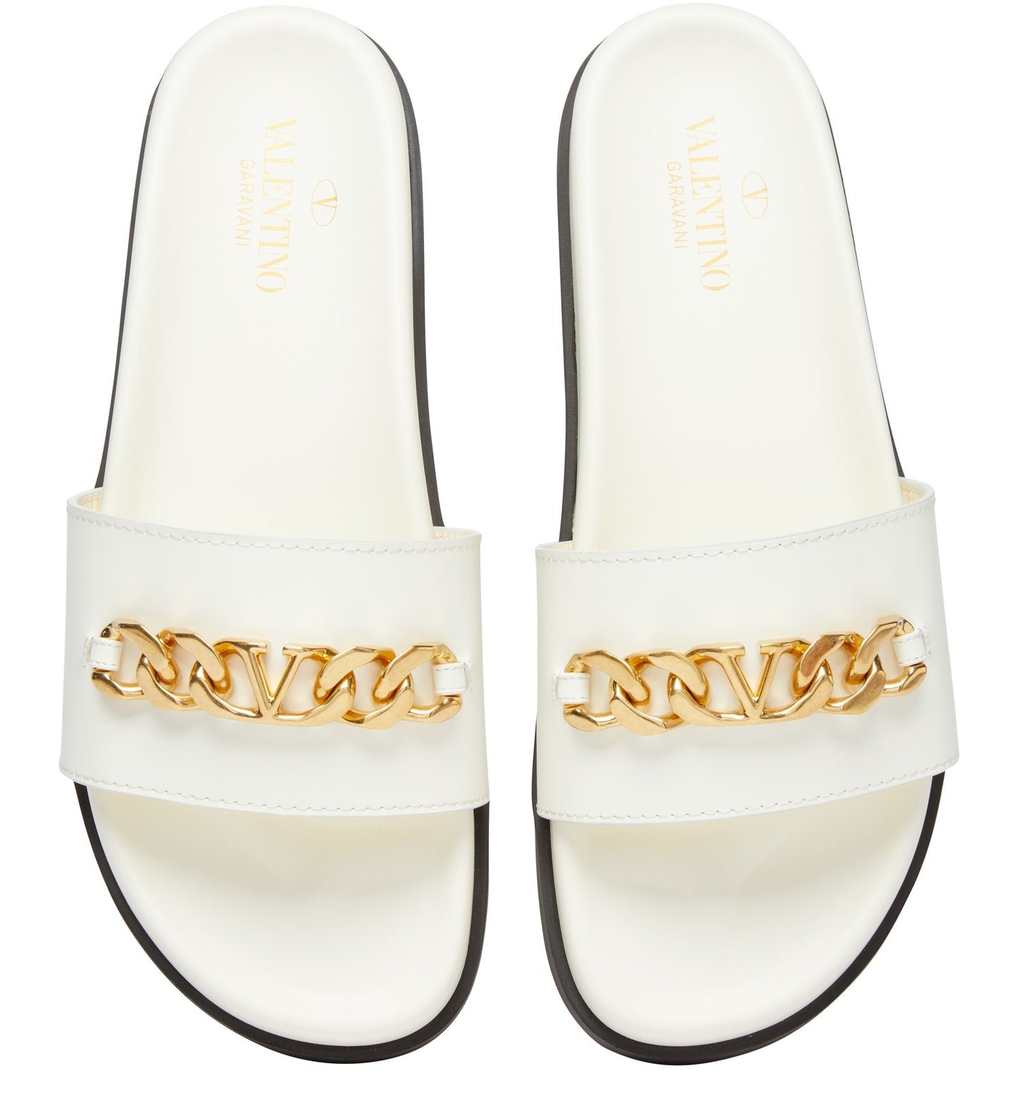 VALENTINO GARAVANI Vlogo Chain sandals slides