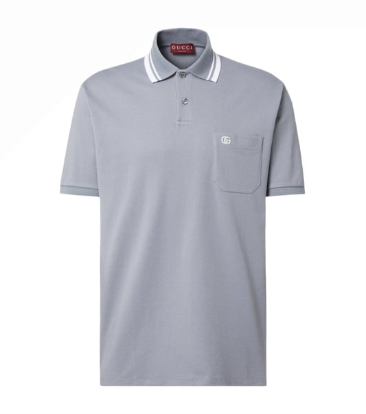 Gucci GG Web cotton-blend polo shirt