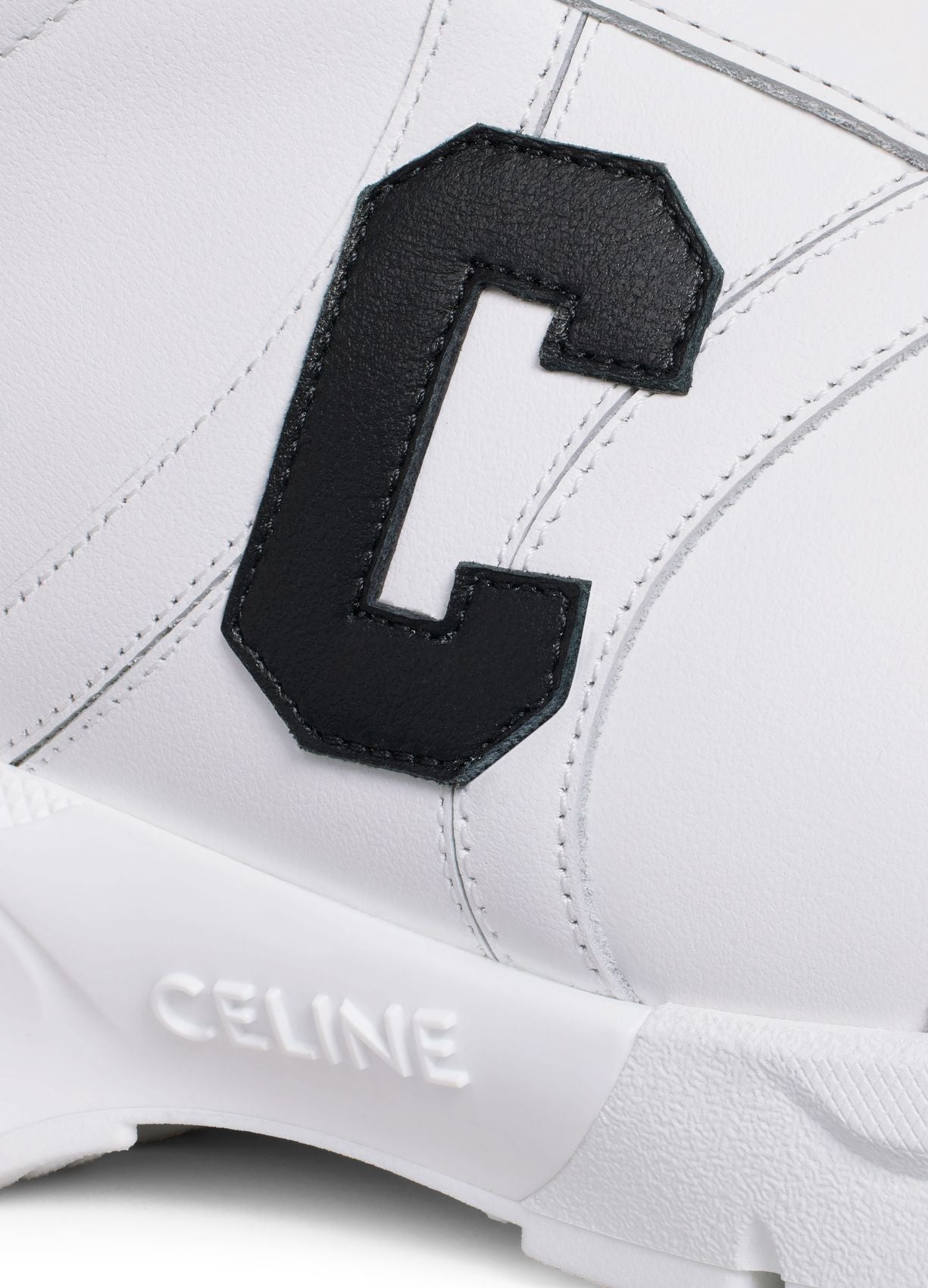 CELINE Cr-02 low lace-up sneaker in calfskin