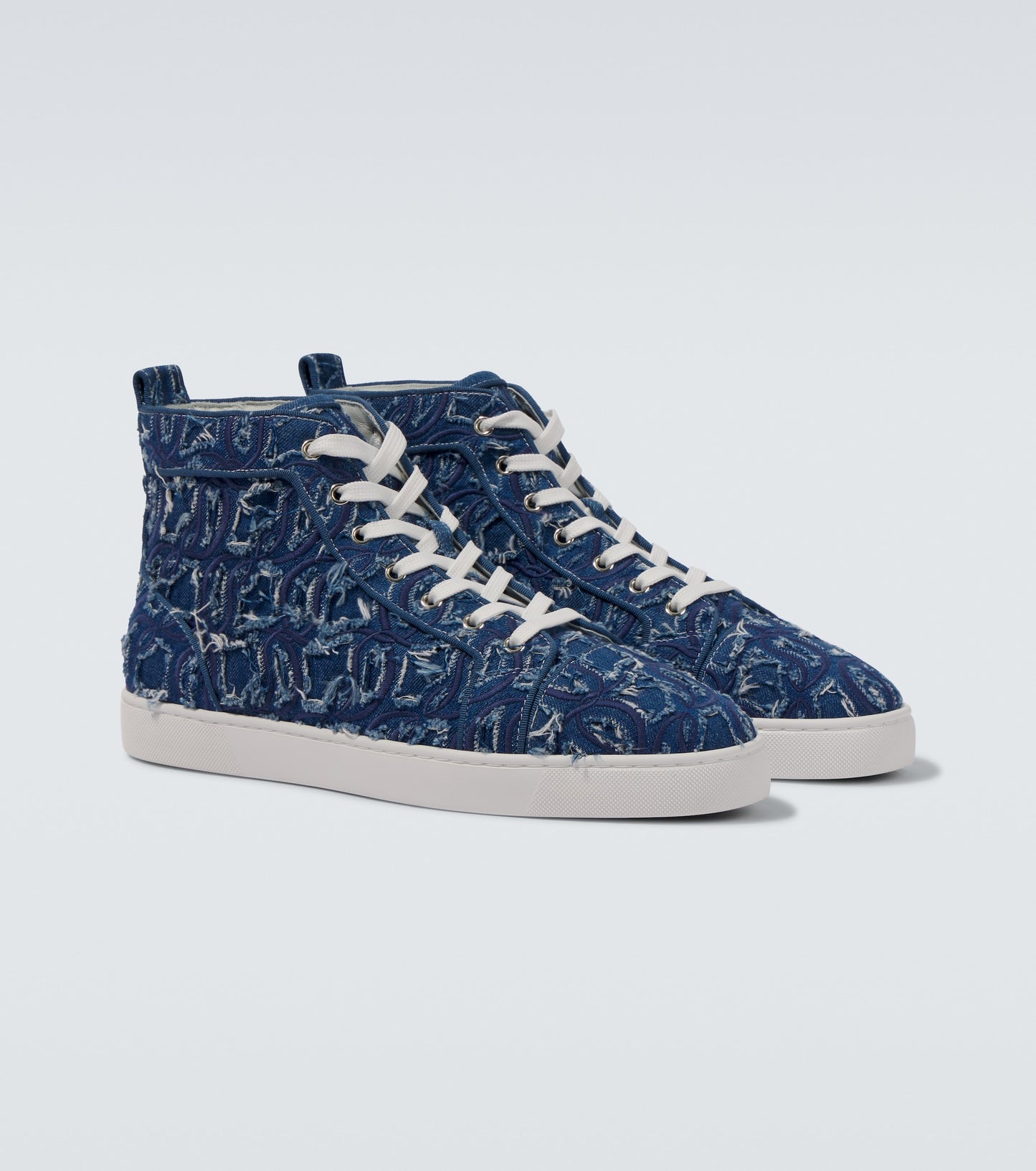 Christian Louboutin Louis denim high-top sneakers