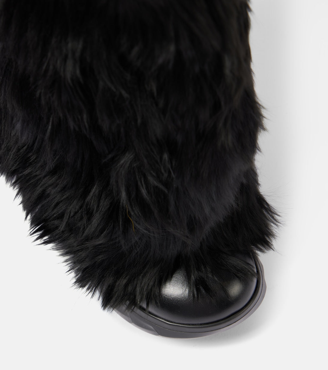 GIVENCHY Shark Lock alpaca knee-high boots