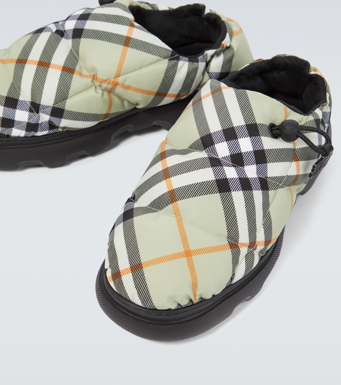 Burberry Check quilted mules