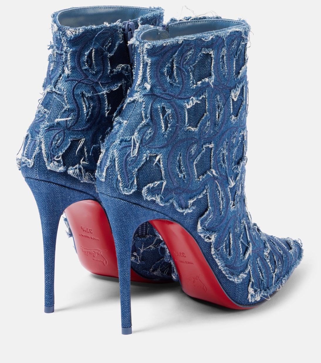 Christian Louboutin So Kate 100 denim ankle boots pumps