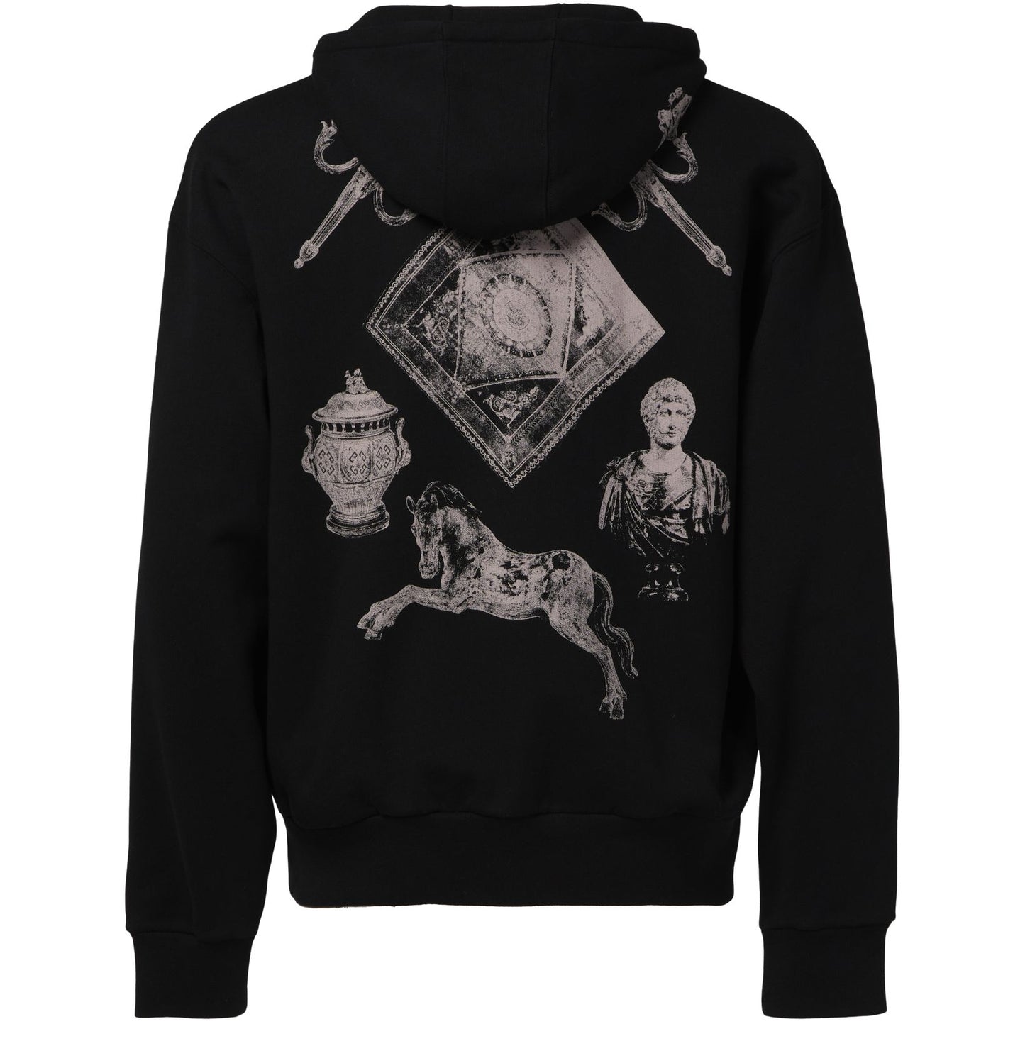 GIVENCHY Hoodie in fleece with Hubert objects print