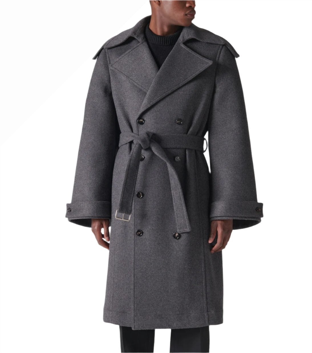 Bottega Veneta Belted wool trench coat