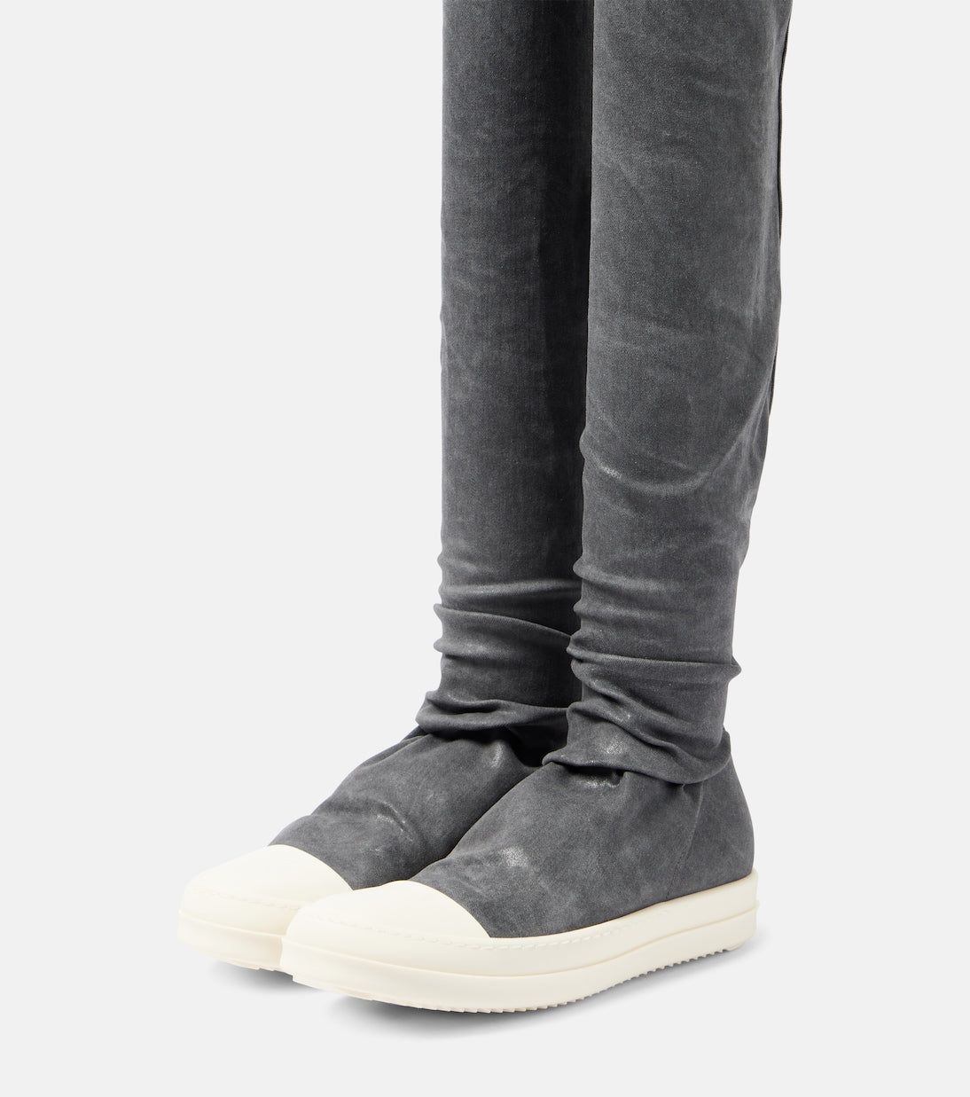 RICK OWENS DRKSHDW High Sock denim over-the-knee boots