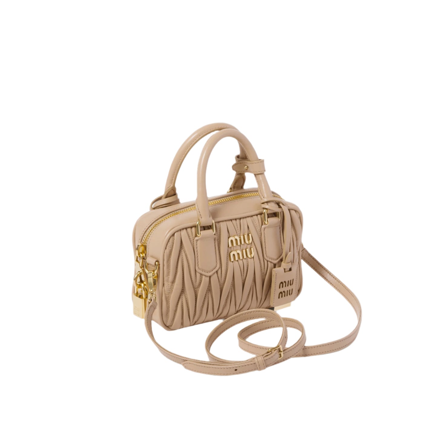 MIU MIU Quilted bag Sand Beige Arcadie Top handle