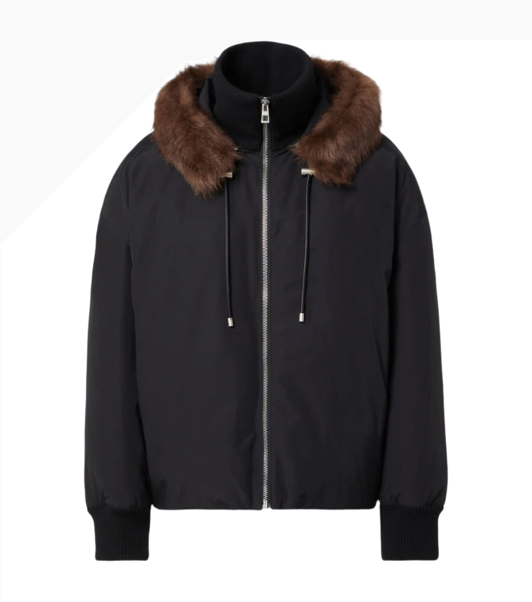 Loewe Shearling-trimmed cotton-blend jacket