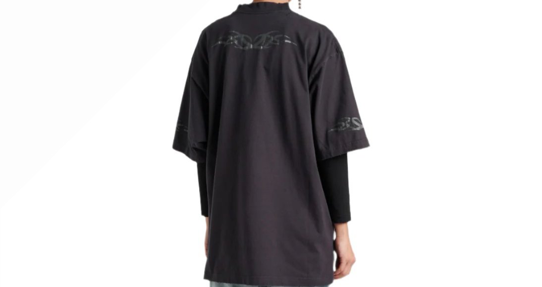 BALENCIAGA Logo oversized cotton jersey T-shirt