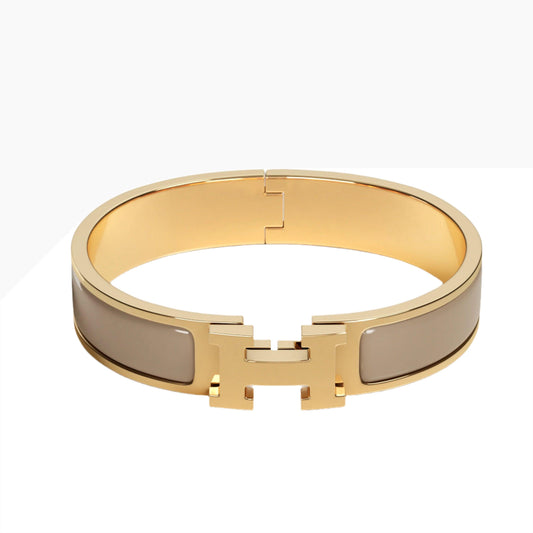 Hermès Marron Glacé Clic H bracelet