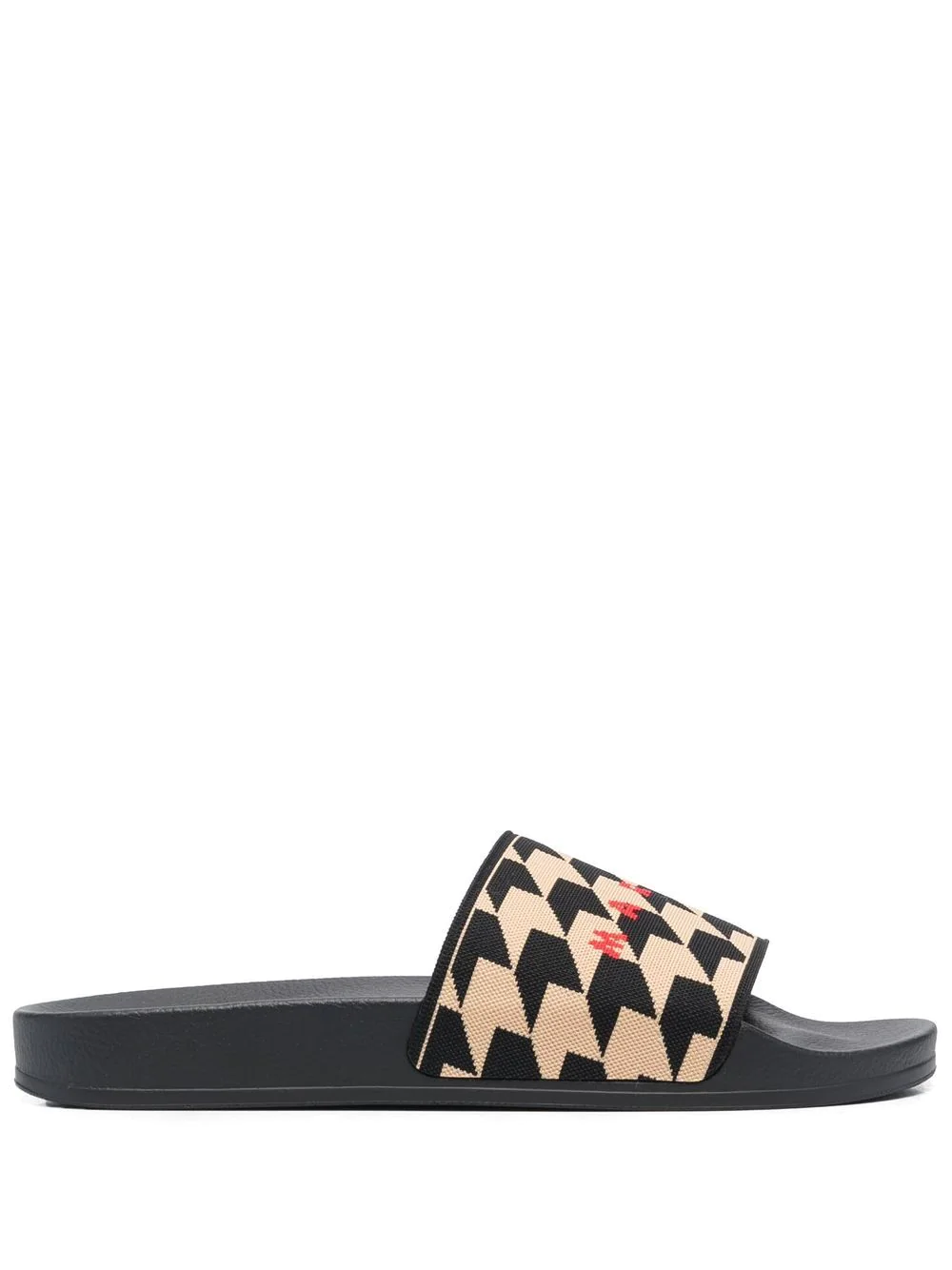 Marni logo-jacquard flat slides