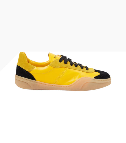 Acne Studios Logo suede-trimmed leather sneakers