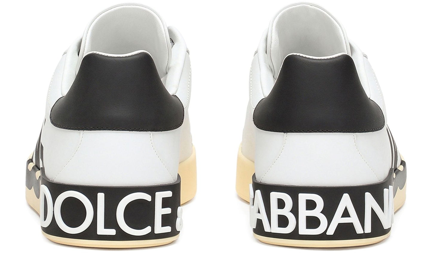 DOLCE & GABBANA Calfskin nappa Portofino sneakers with DG logo print