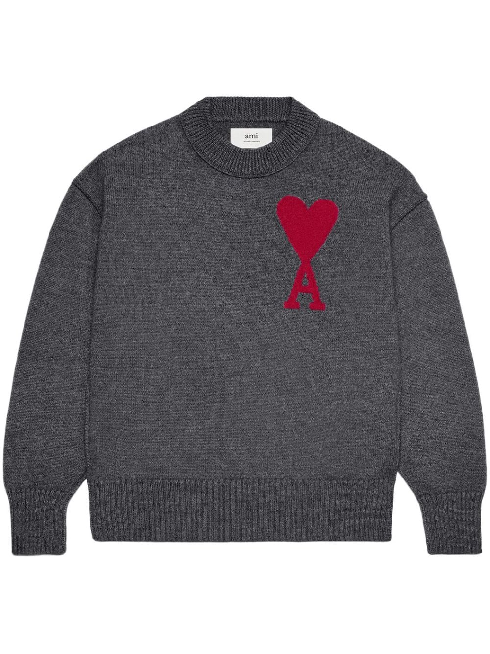 AMI Paris intarsia-logo wool jumper