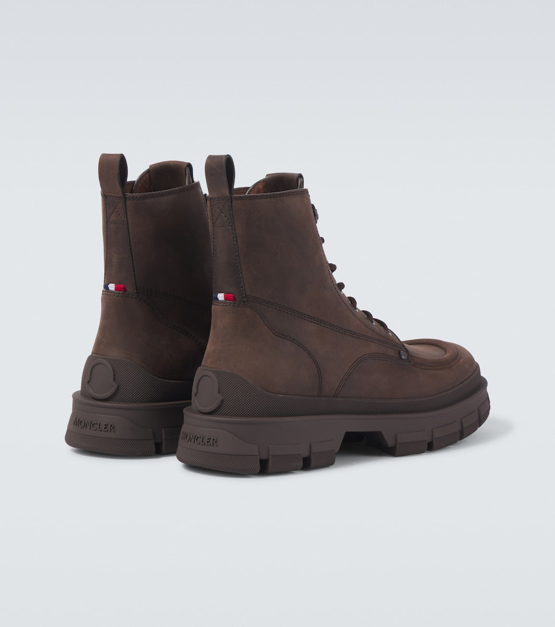 Moncler Hevea City leather lace-up boots