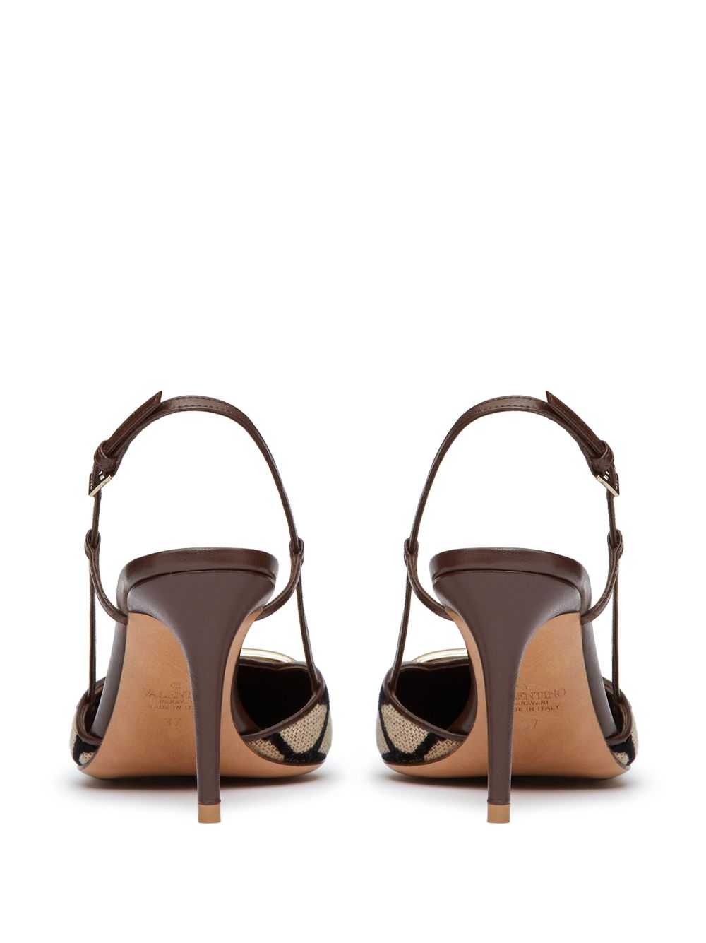 Valentino Garavani logo-detail slingback pumps