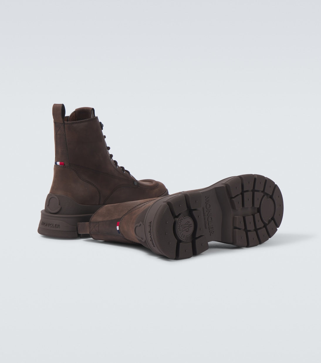 Moncler Hevea City leather lace-up boots