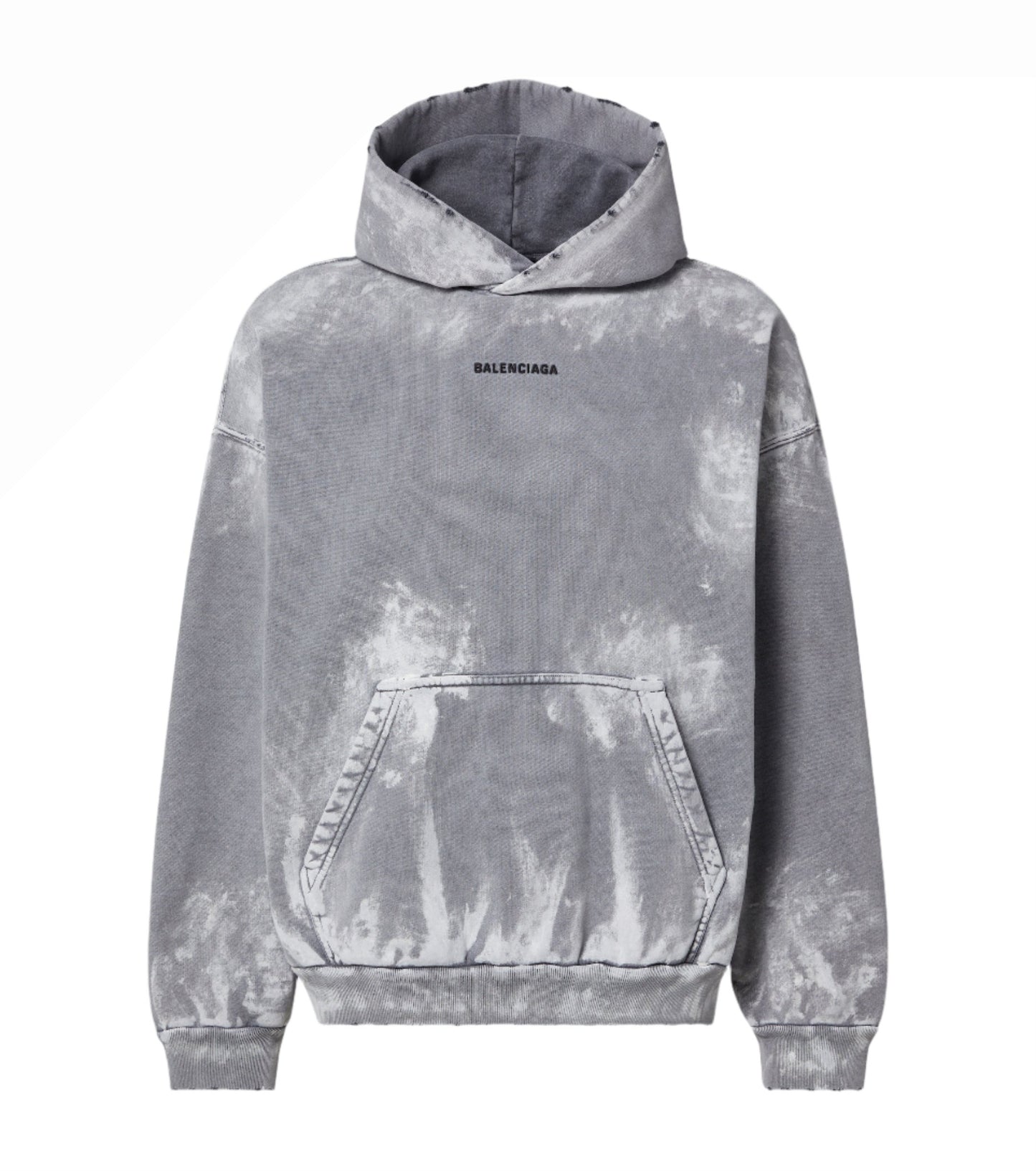 Balenciaga Distressed cotton jersey hoodie